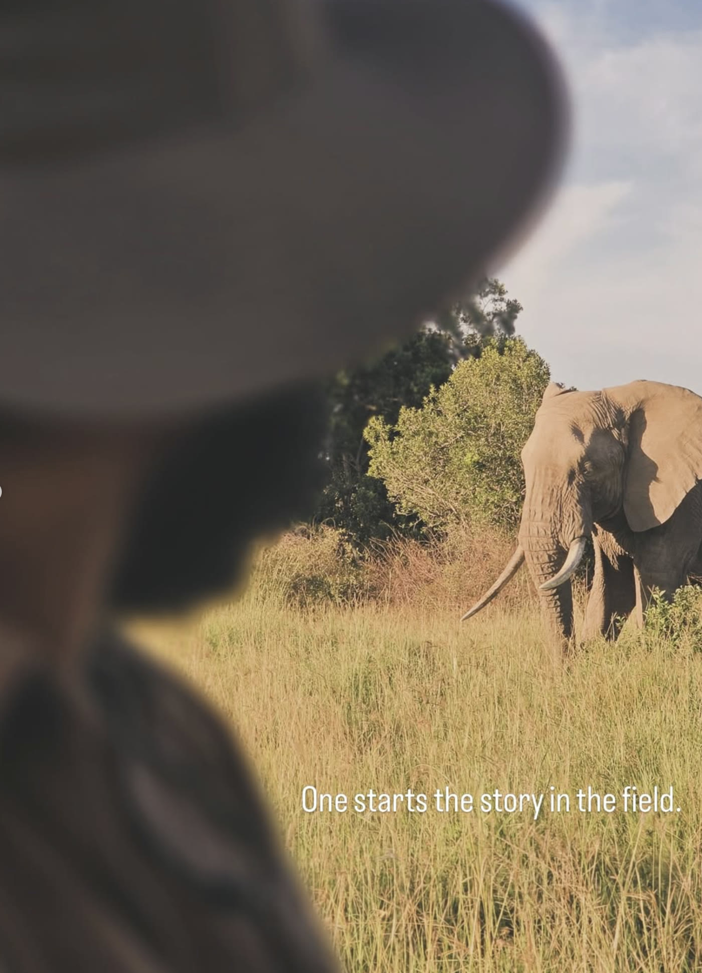 Vishal observing wildlife in the field